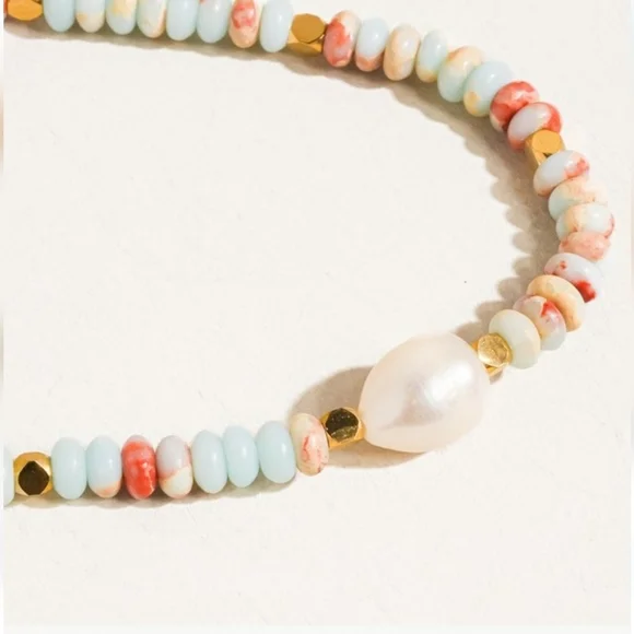 Flânerie Non-tarnish Boho Beaded Necklace NWT - Picture 1 of 5